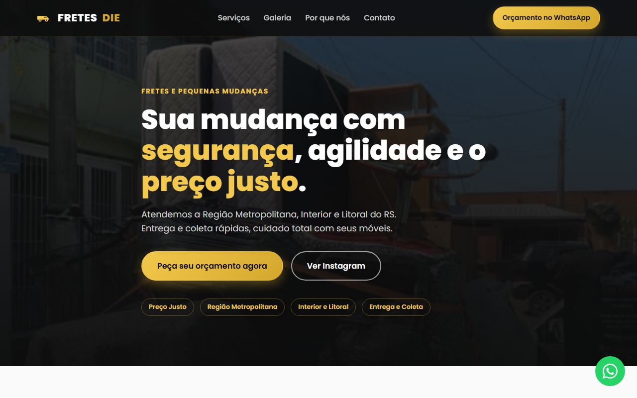 Site da Fretes Die
