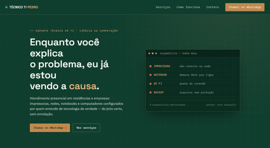 Site do Técnico TI Pedro